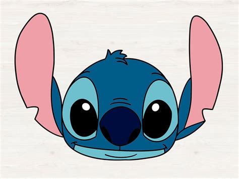 Stitch&x27;s eyes are large, black, and filled with emotion. . Cartoon stitch face